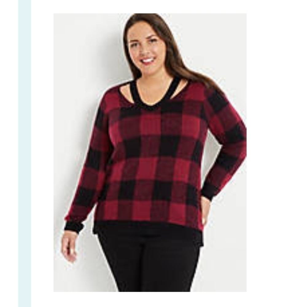 Maurices sz 4 Buffalo Plaid sweater
